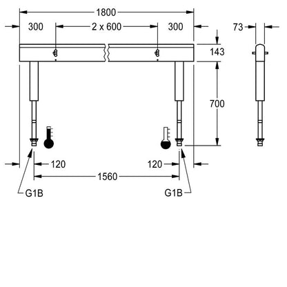 DELABIE AQFU0231 - 1800 mm