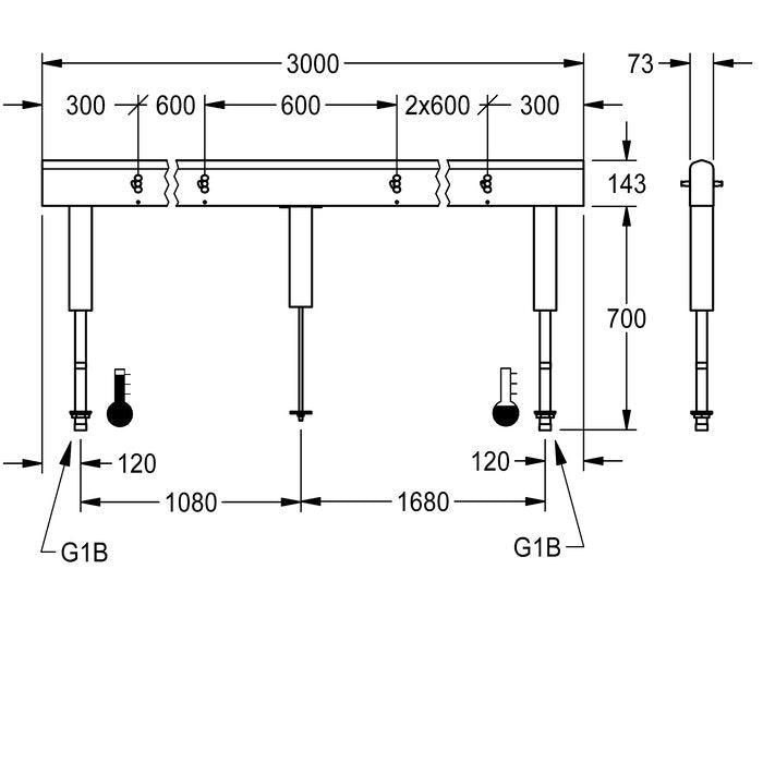 DELABIE AQFU0233 - 3000 mm
