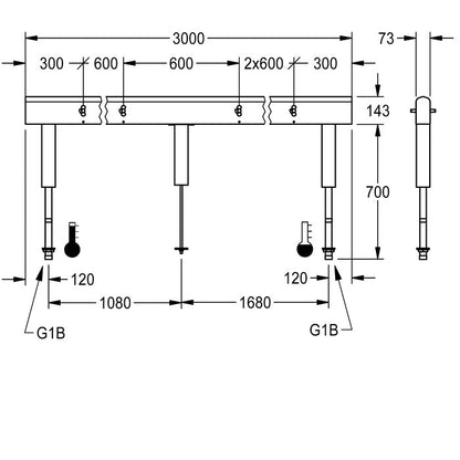 DELABIE AQFU0233 - 3000 mm