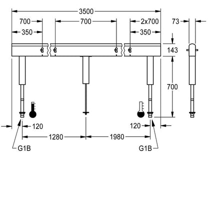 DELABIE AQFU0238 - 3500 mm