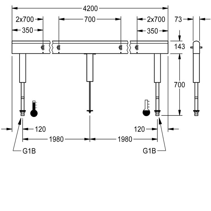 DELABIE AQFU0239 - 4200 mm