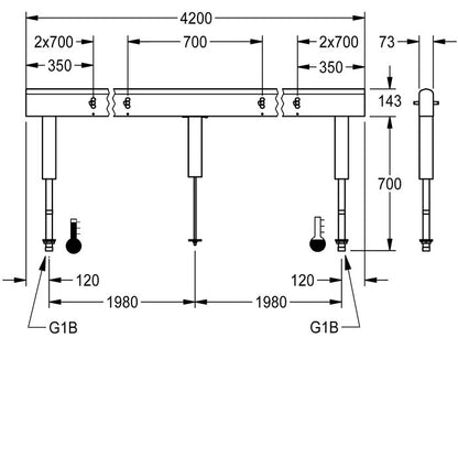DELABIE AQFU0239 - 4200 mm