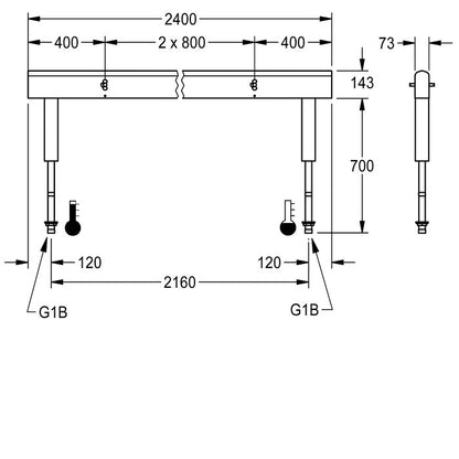 DELABIE AQFU0241 - 2400 mm