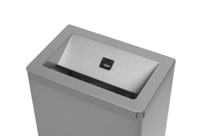 SanTRAL® Plus OBU 25 E Steel Touch (ST) open waste bin, 25 liter