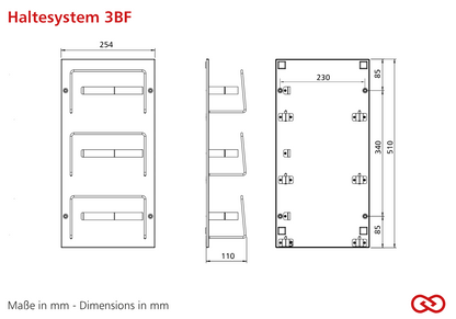 INGO-MAN 3BF wall bracket for 3 boxes of disposable gloves