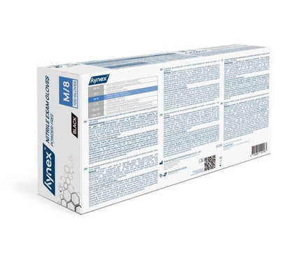 HYNEX 10 boxes of 100 black Nitrile gloves size M