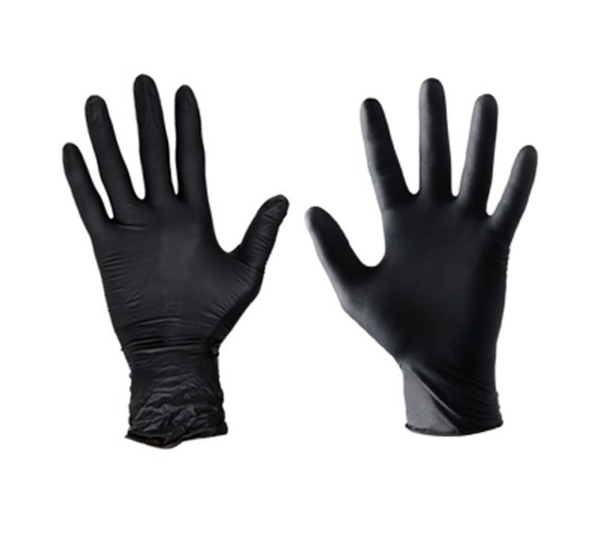 HYNEX 10 boxes of 100 black Nitrile gloves size M