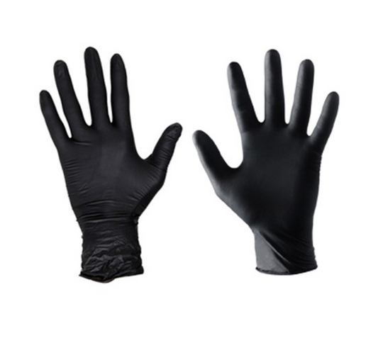HYNEX 10 doosjes a 100 stuks handschoen Nitril zwart maat M