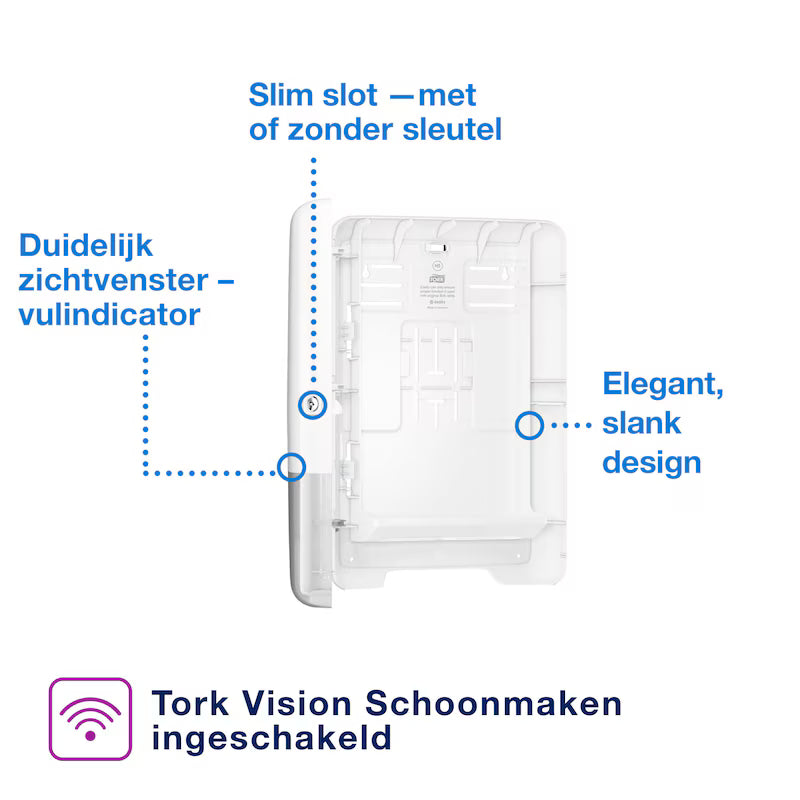 TORK 552000, H2 Multifold Hand Towel Dispenser Elevation White