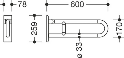 HEWI 801.50.100 84 - 600 mm