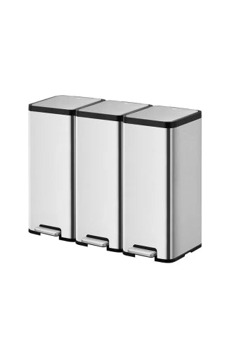 Ecomaid Pedal Bin 30 Litre, EKO - Matt Grey Stainless Steel