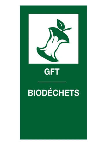 Magnet sticker GFL/Biodegradable waste - green
