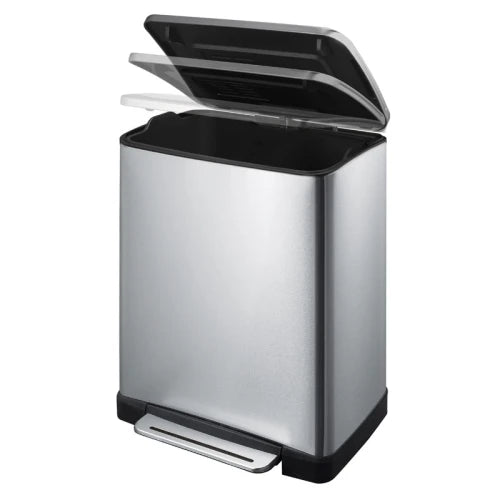 E-Cube pedal bin 50 litre, EKO - matte stainless steel