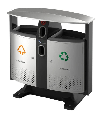 V-Part Außenmülleimer Mülltrennung-Batterien