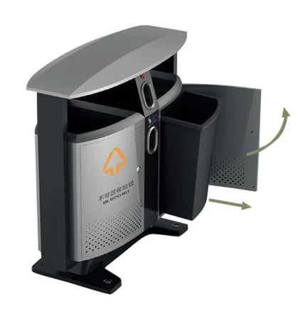 V-Part Außenmülleimer Mülltrennung-Batterien
