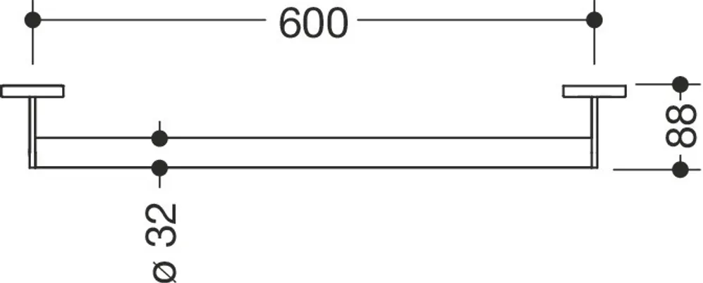 HEWI 900.36.00370 DP - 600 mm