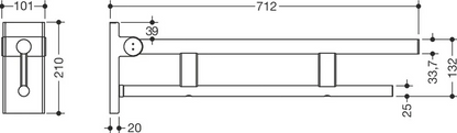 HEWI 900.50.40260 DC - 700 mm