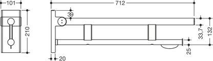 HEWI 900.50.40670 DP - 700 mm