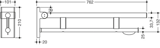 HEWI 900.50.40770 WR - 750 mm