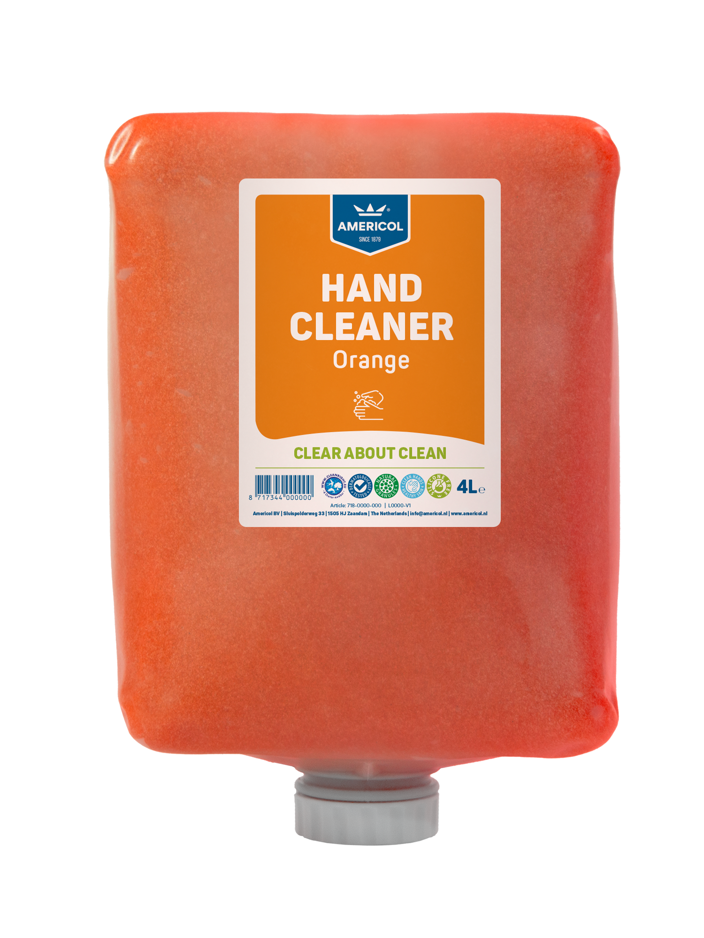 Americol Hand Cleaner Orange 1x4 liter cartridge, handreiniger