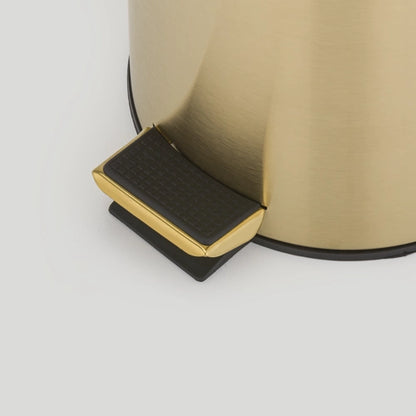 GEESA 91634-07 HOTEL BRUSHED GOLD pedal bin 3 liter freestanding