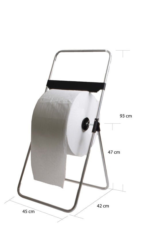 Industrial cleaning roll holder freestanding