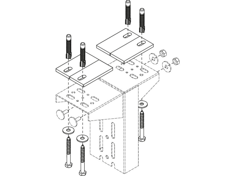 HEWI BM1305 fastening material for height-adjustable wall installation S 50