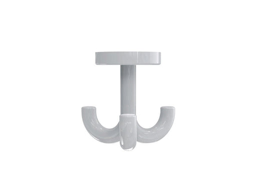 HEWI 477.90.050 97 triple hook, series 477, Ø50mm, swivelling light grey
