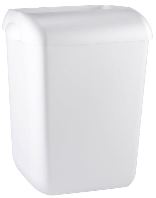 WHITE semi-open waste bin 55 litres