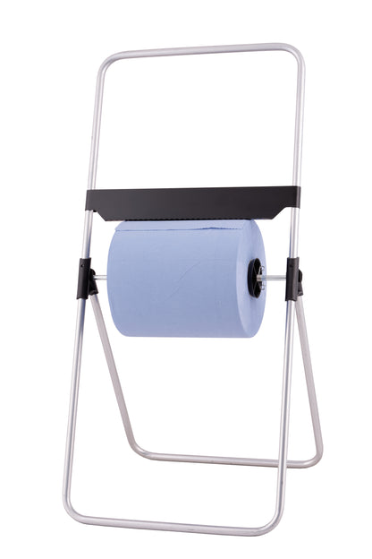 Industrial cleaning roll holder freestanding