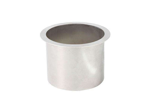 Einbau-Edelstahl-Abfallschacht rund - ø150mmx125mm mit flachem Flansch 15mm - ø180mm