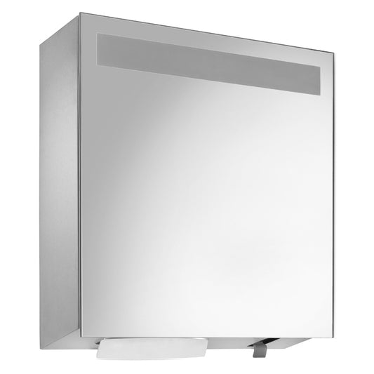WAGNER-EWAR WP 650 Mirrored Cabinet Combination with Soap and Paper Dispenser 600 x 600 x 130 mm