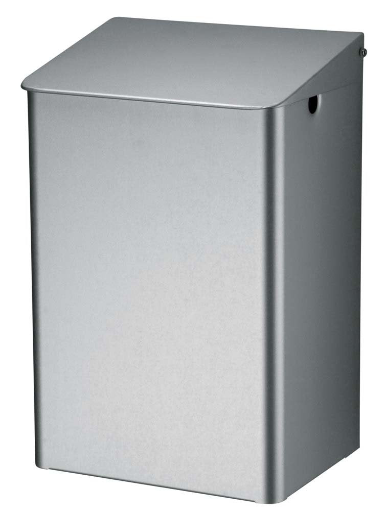 PL-line aluminum closed waste bin 15L