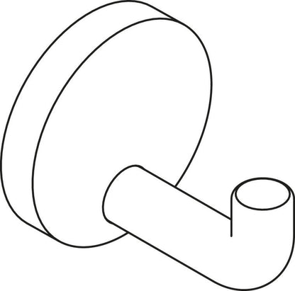 HEWI 477.90.045 90 hook, ø 60mm color 90 jet black