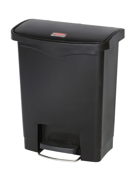Slim Jim Step On container Front Step plastic 30 liter, Rubbermaid - black