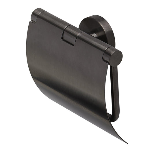 GEESA 916508-09 BRUSHED BLACK METAL toilet roll holder
