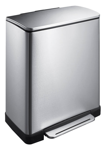 E-Cube pedal bin 50 litre, EKO - matte stainless steel
