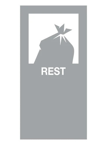 Magneetsticker Rest - grijs