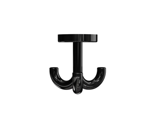 HEWI 477.90.050 90 three-way hook, ø50mm, colour: 90 (jet black)