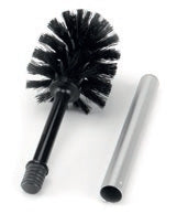 SANTRAL 1415574 WBU 3 replacement toilet brush, brush head diameter 75 mm black, with polished handle