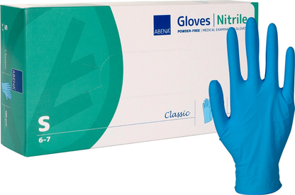 ABENA Handschuh Nitril blau Größe S 3,5 Gramm 10 Kartons à 100 Stück
