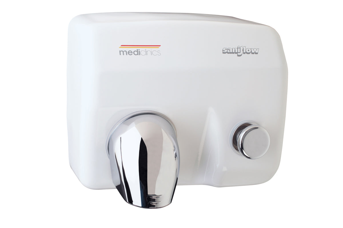 MEDICLINICS E88 white push button hand dryer