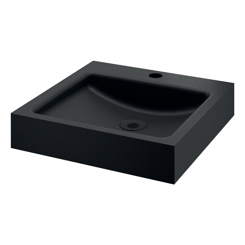 DELABIE 121830BK UNITO wall-mounted washbasin with tap hole
