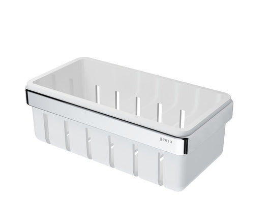 GEESA 918801-02 FRAME shower basket white/chrome