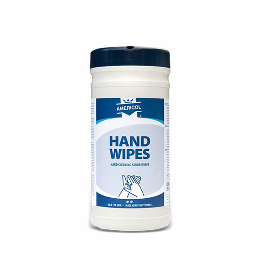 Americol Hand Wipes with 75 textured pre-moistened cleaning cloths 23x20 cm 1x1 tub
