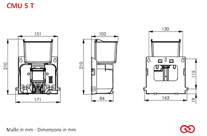 SANTRAL PLUS CMU 5 T S built-in cabinet dispenser for soap 600 ml