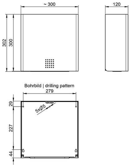 PROOX AB-100 Architectural bronze Handtuchspender 550 Blatt