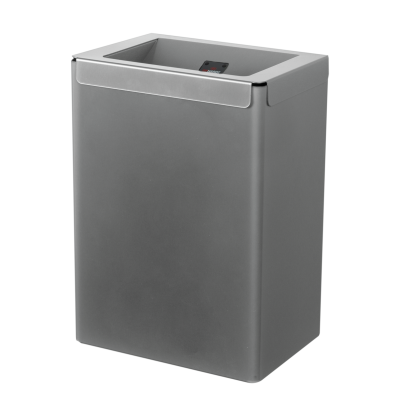 SanTRAL® Plus OBU 25 E Steel Touch (ST) open waste bin, 25 liter