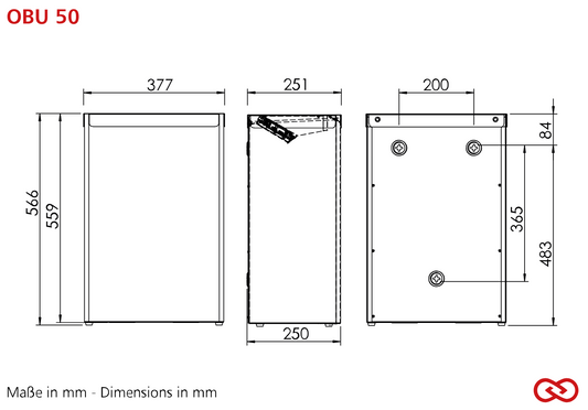 SANTRAL PLUS OBU 50 E ST open waste bin 50 liter