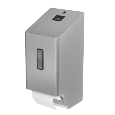 SANTRAL PLUS TTU 2 E ST Steel Touch (ST) toilet paper dispenser for 2 rolls of standard toilet paper